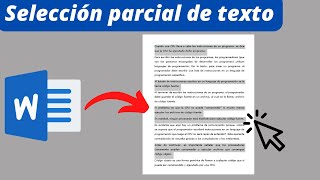 Word: seleccionar varios párrafos separados