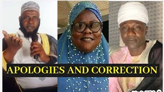 APOLOGIZE AND CORRECTION IMAM OGBOMOSO, AKEWUGBAGOLD, ALH KAOLA AND AYILARA FAMILY'S