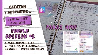 CATATAN AESTHETIC DI HP || PICSART - TIPS PRINT KERTAS B5