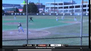 Ryan Gough '13 (Salisbury) Covering First base vs. Acardia