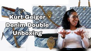 Kurt Geiger Unboxing | Large Denim Kensington Bag and Kensington Belt