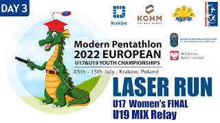 Laser Run - U17 Women's FINAL/MIX Relay - Modern Pentathlon 2022 European Youth Championships-Kraków