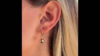 Ball Drop Earrings in 14k Gold