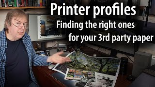 Finding ICC printer profiles for photo and art papers. What if one isn't listed for your printer