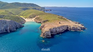 Spiaggia di Cala Domestica (Buggerru - Sardegna) aerial drone