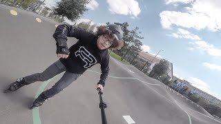 Inline Skating in a PUMP TRACK With Friends!