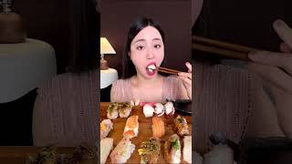 Mukbang Sushi 🍣 Hàn Quốc Mời cả nhà mình ạ #mukbang