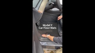 Upgrade Your Tesla Model Y with Premium Car Floor Mats | Ultimate Comfort & Style! #follow #usa