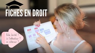 COMMENT FAIRE SES FICHES EN DROIT ? Je vous dévoile la méthode