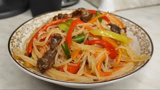 ФУНЧОЗА С МЯСОМ!!! ОТ ЭТОГО САЛАТА ТОЧНО НИКТО НЕ ОТКАЖЕТСЯ! Funchoza таяёрланиши