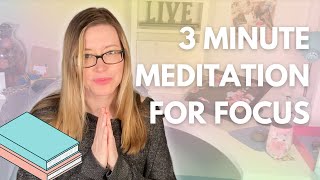 3-minute guided meditation #WithMe for teenagers who need to focus and study for exams