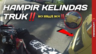 Detik-detik hampir ketabrak truck‼️ Motovlog Indonesia