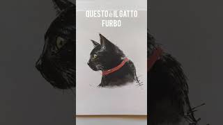 Disegno il mio gatto, gatto furbo, disegno facile😂