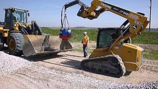 Deere CT322 With A Gensco Magnet Attachment