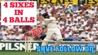 kapil dev four consecutive sixes to save the follow-on