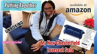 Unboxing My Amazon Sofa | Putting Together My New Chesterfield Sofa