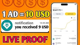 New Usdt Earning Site Usd Mining Site 2024 Best Investment Usdt Earning Website