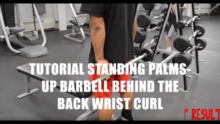 Tutorial | Standing Palms-Up Behind-the-Back Barbell Wrist Curl