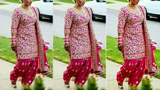 Beautiful Traditional Punjabi Bridal Suit Designs..