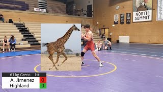 I Wrestle A Giraffe! Granger vs Jimenez 61 kg greco wrestling