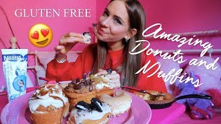 AMAZING GLUTEN FREE DONUTS & MUFFINS | Taste test | MUKBANG | Cheat day