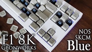 PBT (Zenith Turbosport) vs ABS (Focus FK2001) - Geon F1-8K / NOS Alps Blue / Pom - Typing Sounds