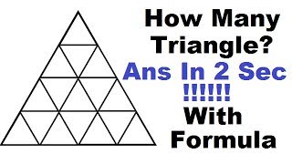 How Many Triangles Are There? Learn Easy Formula For Any Size.