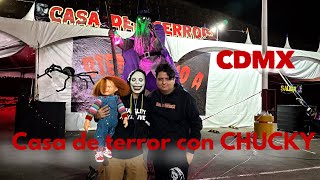 CASA DE TERROR EN CDMX ‼️ AQUI SI TE PUEDEN TOCAR LOS PERSONAJES 😟😨😱　#chucky