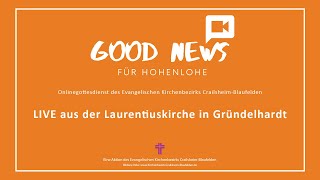 Gottesdienst am 20. November 2024 LIVE um 19:30 Uhr aus Lendsiedel mit Pfarrer Hansjörg Wittlinger.