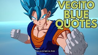 Vegito Blue Quotes & Interactions Dragon Ball Sparking ZERO Quotes & Interactions