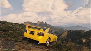 Grand Theft Auto V - Yellow Lancer & nice view