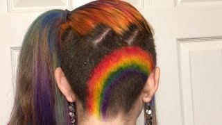 Rainbow Undercut Hair Dye!