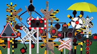 【 踏切アニメ 】変身する踏切の世界(総集編) 😂😂😂 Railroad Crossings Transform