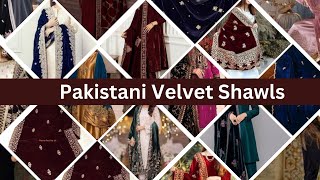 2020 Latest Velvet Dupatta Design||Embroidered Velvet Dupatta #Embroidered Velvet Shawls Collection