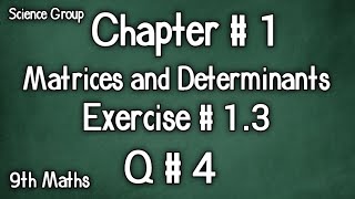 Q # 4 | Exercise # 1.3 | Chp # 1 | 9th Class Maths | Matric Part 1 | 9th Maths Science Group