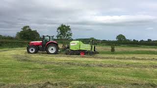 Massey Ferguson 6490 baling silage 2021