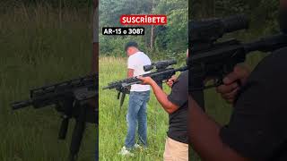 Cual es más Potente?AR-15 o 308. #outdoor #funny #hunting #foryou #guns #viralvideo #fyp #freefire