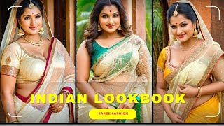 Get Ready with Me in India | 4K Sheer Saree | Floral Hairdo | New Saree Series | India lookbook