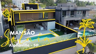 🔴  ESPETACULAR MANSÃO de LUXO no ALPHAVILLE - com uma VISTA MARAVILHOSA - Residencial Vila Solaia