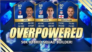 FIFA 17 OVERPOWERED 50K HYBRID SQUAD BUILDER! I PACKED A 88 RATED WALKOUT PLAYER!