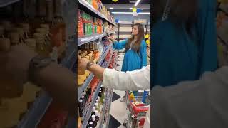 Sadaf kanwal with Husband Shehroz sabzwari Shopping groceries #shorts