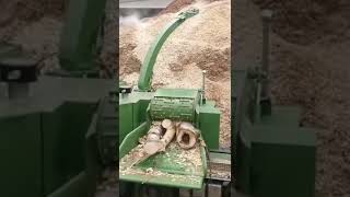 Tree Trunk Crushing with New Developed Wood Crusher