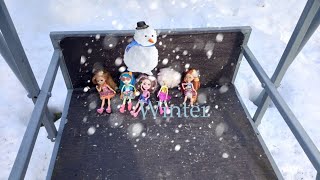 ❄ Играем в снегу в деревне Настикса   ❄