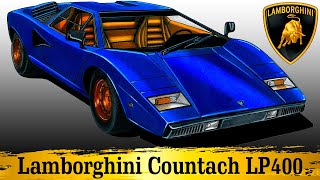 Как нарисовать Lamborghini Countach LP400 | How to draw Lamborghini Countach LP400 | Рисуем Ламбо