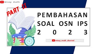 PEMBAHASAN SOAL OSN  IPS SD/MI TAHUN 2023 PART II #osn #olimpiade