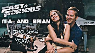 Fast and Furious - Brian x Mia - A Thousand Years(Anniversary gift for @Jurassic_Bob_Offical222 )