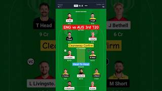 AUS vs ENG Dream11 Prediction || AUS vs ENG Dream11 Team || Final || #shorts #dream11