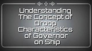 Function 4 MOTOR Oralss- Understanding the concept of Droop of Governor of Generator Engine