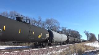 NS 9289 Leads U705 West at Cherry Valley Il