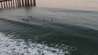 Surfing - Manhattan Beach Pier - December 3rd, 2020 - 6:52am PST - 4K - DJI Inspire 2